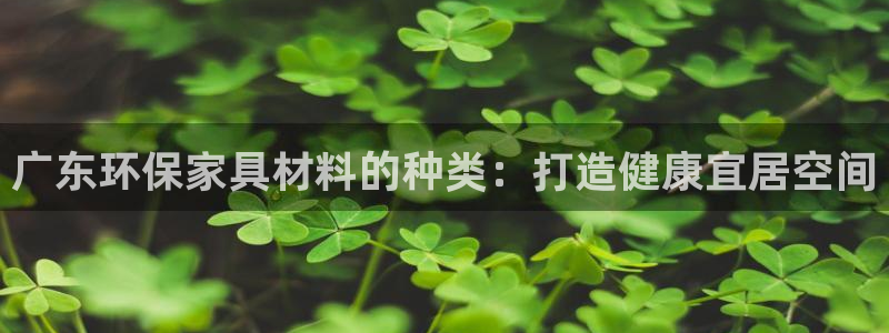 杏耀登录测速：广东环保家具材料的种类：打造健康宜居空间